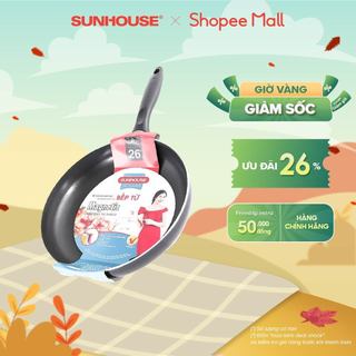 [LIFEMCMBP4 -12% đơn 250K] Chảo đáy từ SUNHOUSE phi 18-30cm (đen)