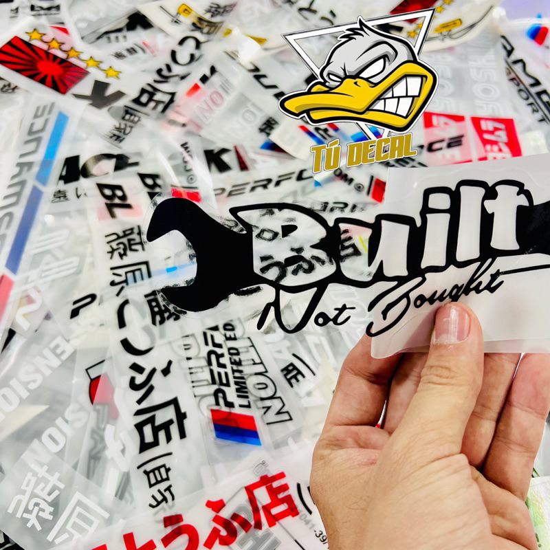 Tem logo sticker racing in siêu trong dán trang trí mọi dòng xe, thích hợp dành cho các loại xe sáng màu