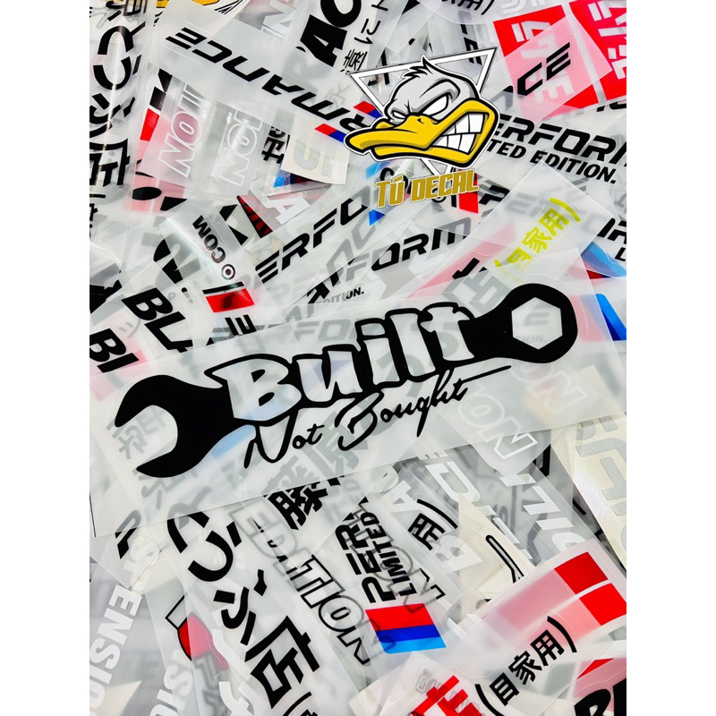 Tem logo sticker racing in siêu trong dán trang trí mọi dòng xe, thích hợp dành cho các loại xe sáng màu