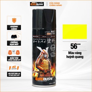 COMBO Sơn SAMURAI màu vàng huỳnh quang 56 gồm 4 chai đủ quy trình  (Lót– Nền UC1002- Màu 56 - Bóng )