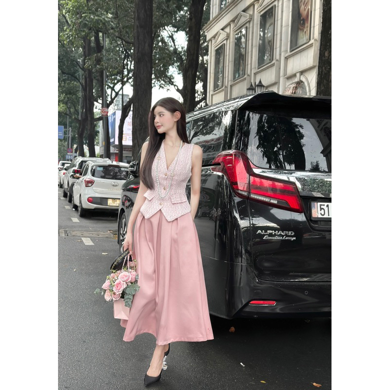 Set áo dạ sn chân váy