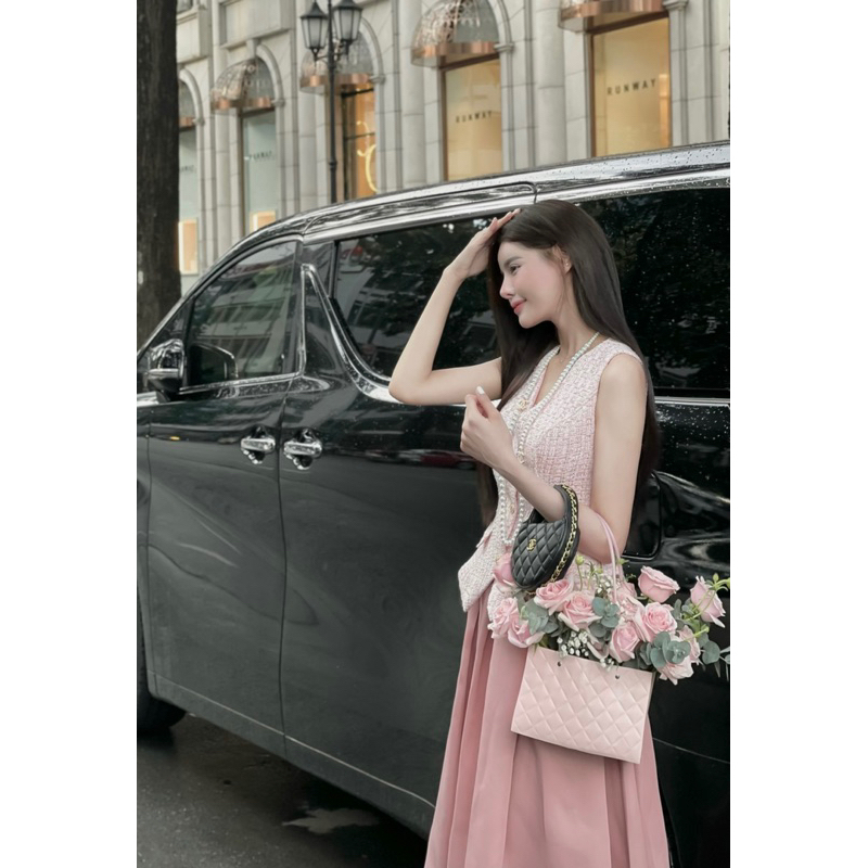 Set áo dạ sn chân váy