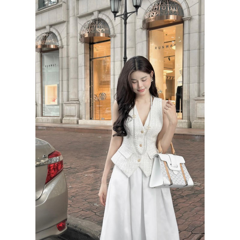 Set áo dạ sn chân váy