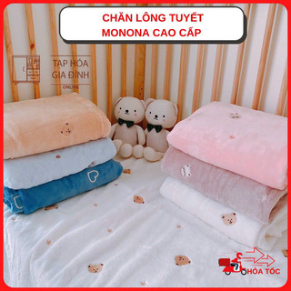 Chăn lông tuyết monona size 90115cm siêu mềm ấm an toàn cho bé yêu
