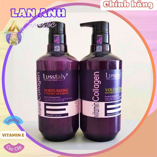 Cặp dầu gội Lusstaly 800ml Hấp phục hồi Lusstaly Dầu gội VITAMINE cao cấp chuyên phục hồi dưỡng tóc chắc khỏe mềm mượt