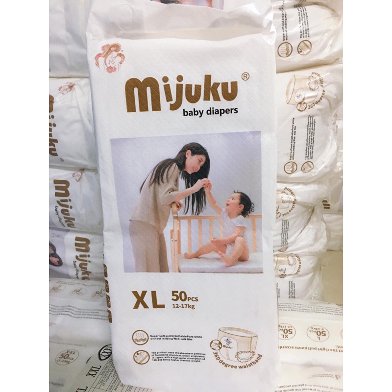 Combo 50 Bỉm Quần Mijuku Xuất Nhật size  L /XL /XXL/XXXL