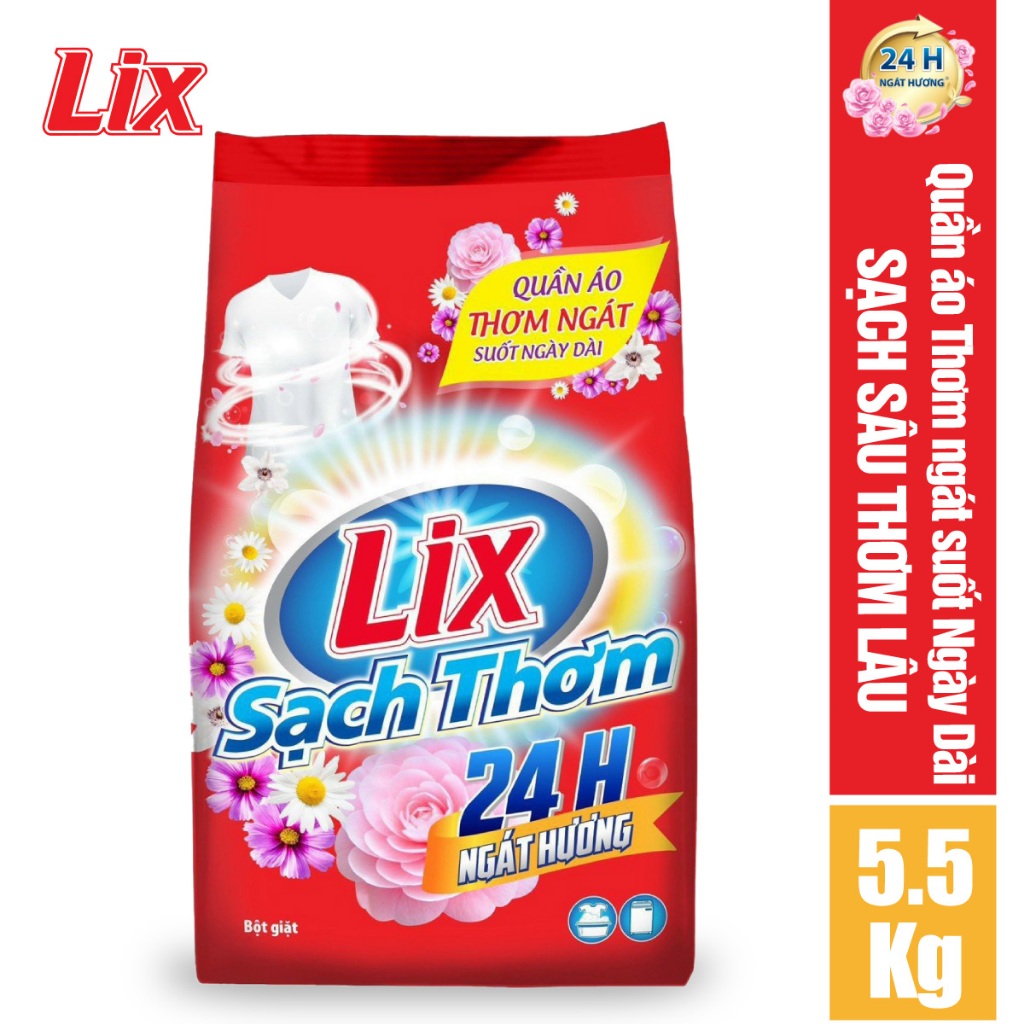 Bột giặt LIX Sạch Thơm 5.5kg ES550