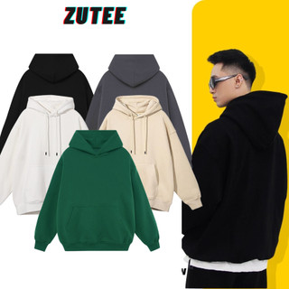 Áo Hoodie trơn nam nữ ZUTEE , Áo hoodie Unisex basic nỉ bông dày ấm phong cách Hàn Quốc