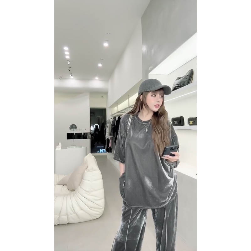 Set Phông Nhung Mix Quần MPB