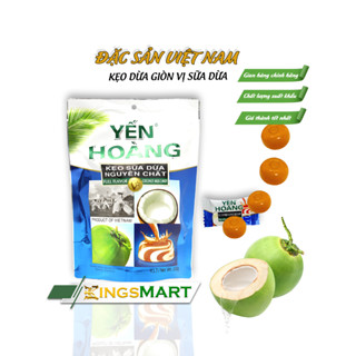 Kẹo dừa giòn vị sữa dừa - Thương hiệu Yến Hoàng - Đặc sản Bến Tre - Túi 100g - Kingsmart