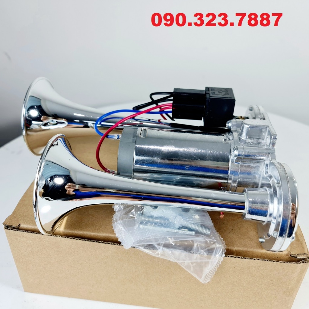 Kèn Còi hơi điện tử 12V & 24V  600DB cho xe hơi/tàu thuyền. chất lượng cao