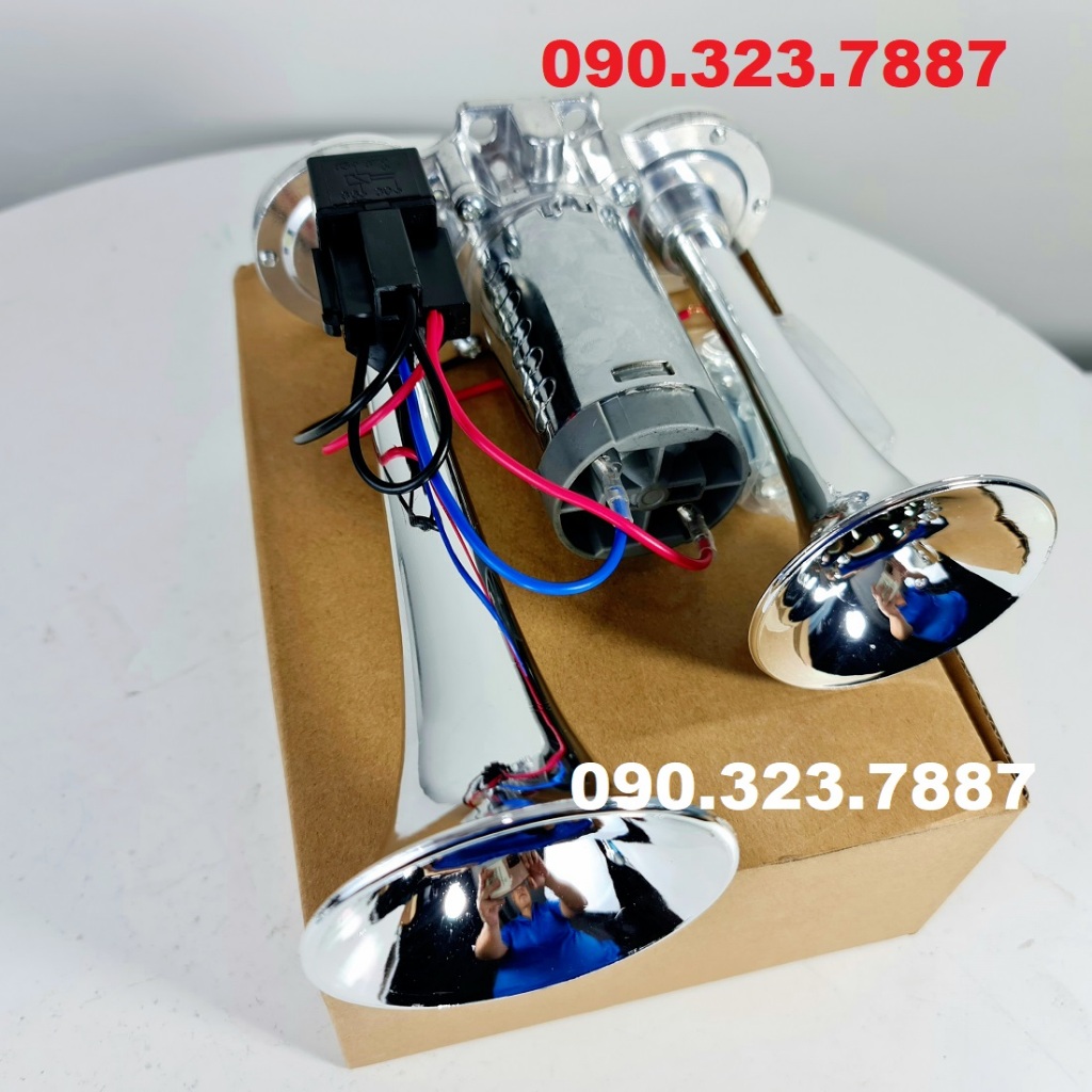 Kèn Còi hơi điện tử 12V & 24V  600DB cho xe hơi/tàu thuyền. chất lượng cao