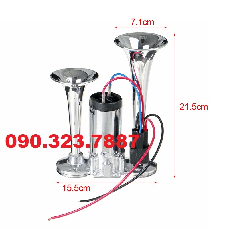 Kèn Còi hơi điện tử 12V & 24V  600DB cho xe hơi/tàu thuyền. chất lượng cao