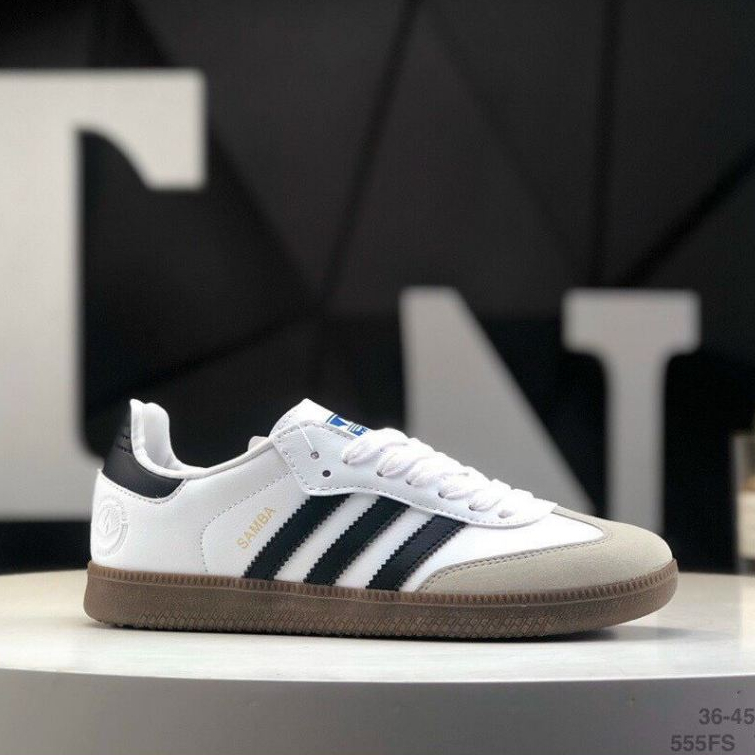 Giày Adidas Samba đen trắng đế thấp 3 sọc cổ điển phối đồ nam nữ hot 2023