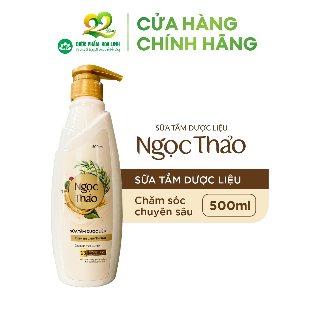 {MỚI} Sữa tắm dược liệu Ngọc Thảo - Chăm sóc chuyên sâu 500ml