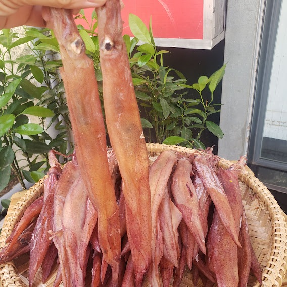 Mực muối lạt phơi ghe hàng dẻo khô ít muối Nha Trang gói 250 gram-Seavy