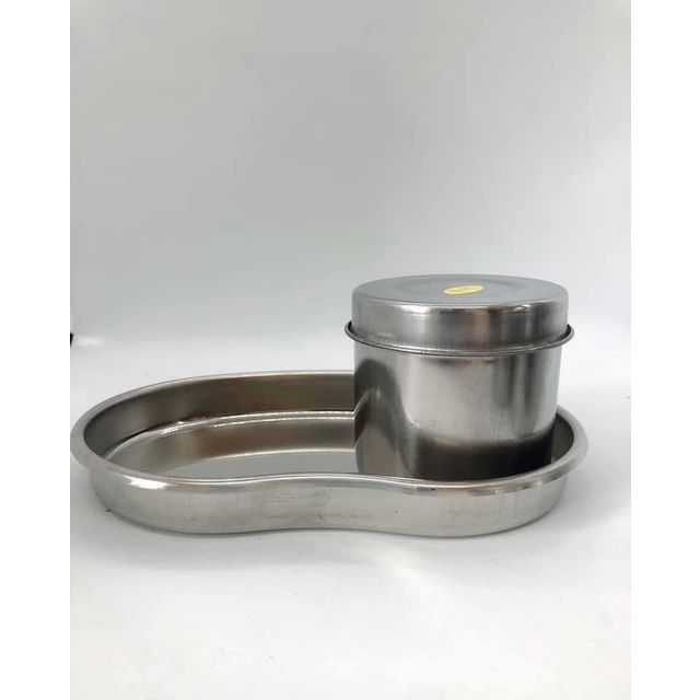 Khay Hạt Đậu, Hũ Đựng Bông Inox 304 Không Rỉ Mạ Vàng Mạ Bạc Cho Spa, Phun Xăm, Y Tế