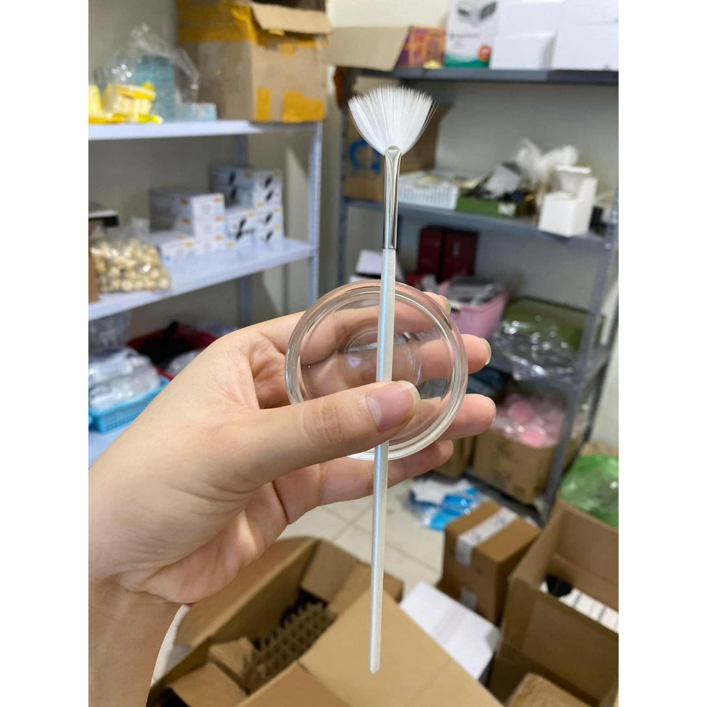 Bộ Bát Chổi Quét Peel Thuỷ Tinh Cho Spa/TMV