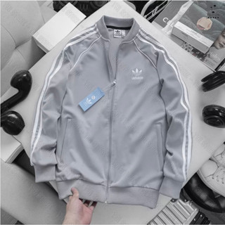 Áo Khoác Nỉ Adidas Nam Nữ 3 Sọc  Áo Bomber Khóa Kéo Chất Poly Dày Dặn Chống Gió
