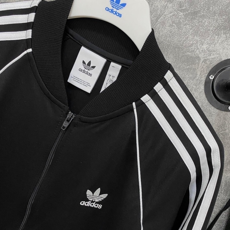 Áo Khoác Nỉ Adidas Nam Nữ 3 Sọc  Áo Bomber Khóa Kéo Chất Poly Dày Dặn Chống Gió