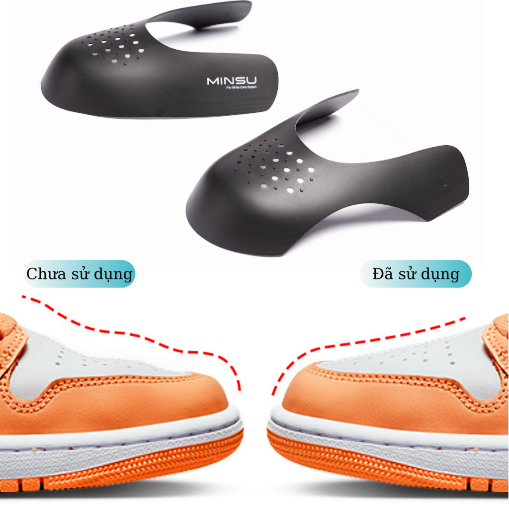 Cặp Lót Bảo Vệ Mũi Giày Shoe Shield MINSU M2313 Độn Chống Nhăn, Giữ Form Dáng Mũi Giày Thể Thao Sneaker