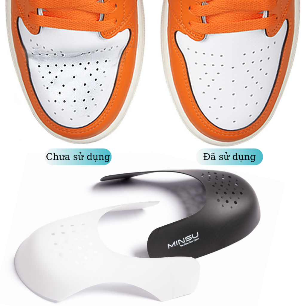 Cặp Lót Bảo Vệ Mũi Giày Shoe Shield MINSU M2313 Độn Chống Nhăn, Giữ Form Dáng Mũi Giày Thể Thao Sneaker