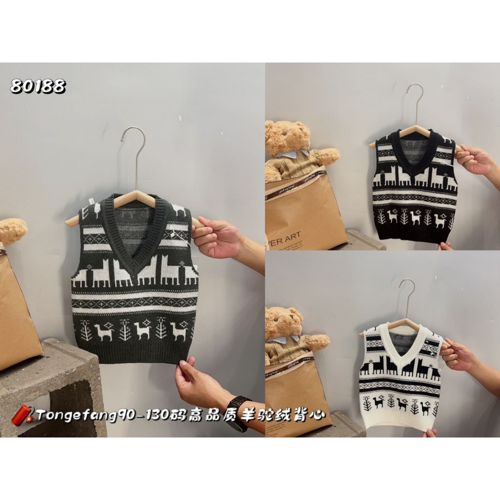 Áo ghile len bé trai cao cấp dày mềm mịn