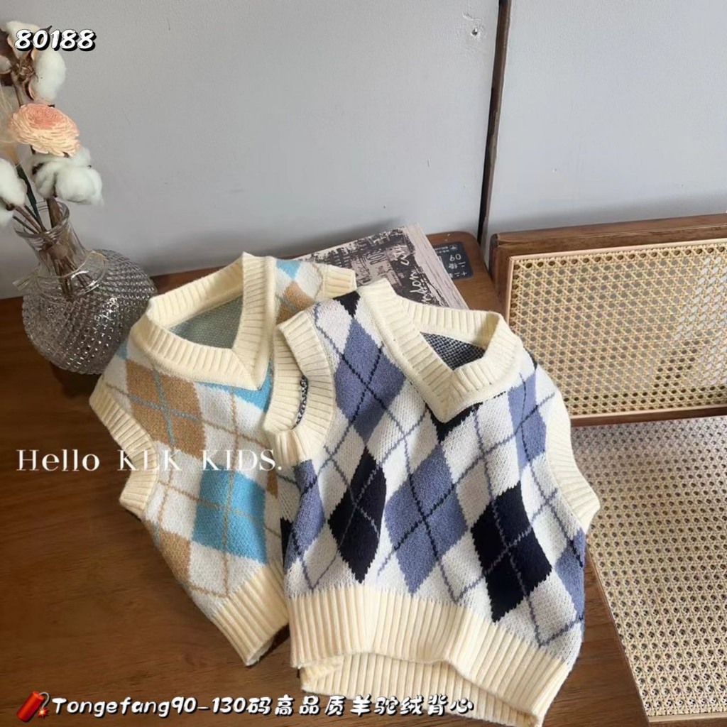 áo ghile len bé trai cao cấp dày mềm mịn (90-130)