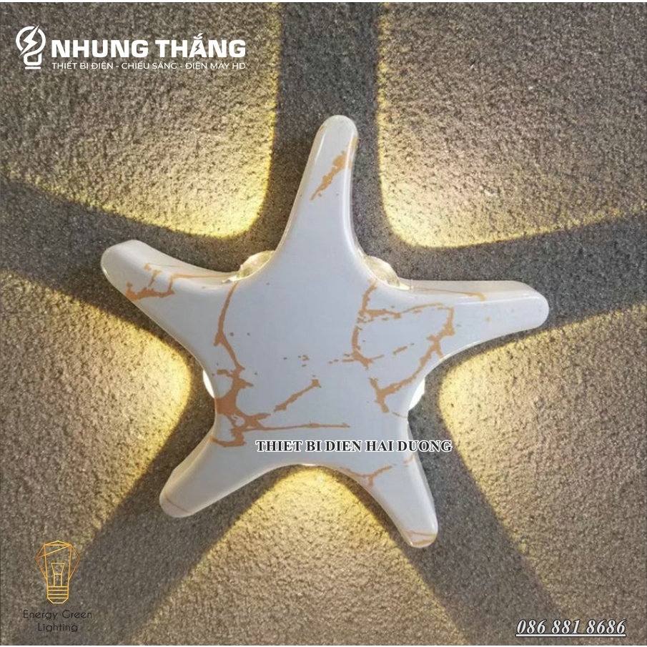 Đèn Gắn Tường Decor Sao Biển,Hải Âu DT-401 - Tô Điểm Thêm Vẻ Đẹp Cho Ngôi Nhà - Ánh Sáng Vàng - Bảo Hành 1 Năm
