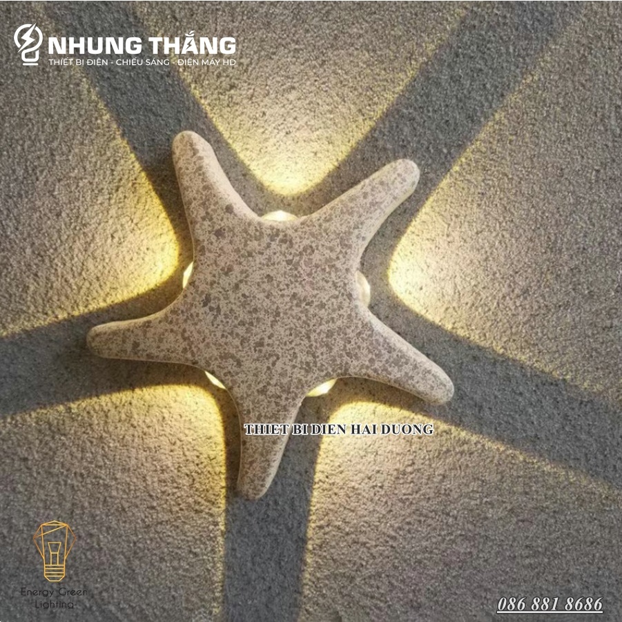 Đèn Gắn Tường Decor Sao Biển,Hải Âu DT-401 - Tô Điểm Thêm Vẻ Đẹp Cho Ngôi Nhà - Ánh Sáng Vàng - Bảo Hành 1 Năm