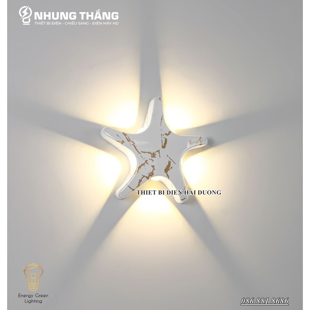 Đèn Gắn Tường Decor Sao Biển,Hải Âu DT-401 - Tô Điểm Thêm Vẻ Đẹp Cho Ngôi Nhà - Ánh Sáng Vàng - Bảo Hành 1 Năm
