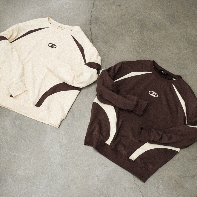 Áo nỉ nam nữ oversize CANDLES RACE SWEATER chất liệu nỉ chân cua CVC 350gsm logo in nổi chính hãng