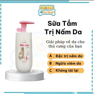 Sữa tắm trị nấm cho mèo Micona Shampoo, sữa tắm trị nấm cho chó, Sữa tắm Micona chai 200ml - Huni Petshop