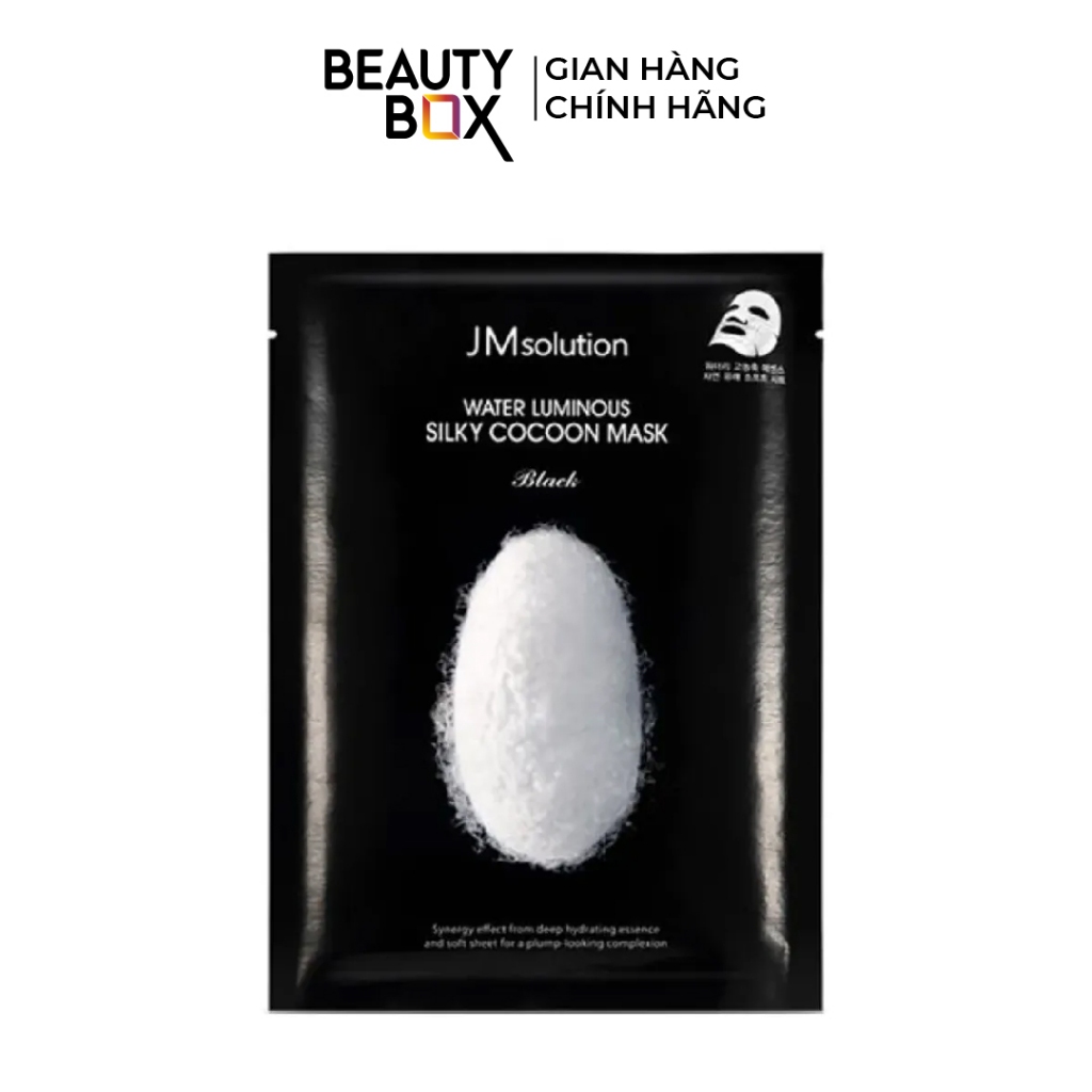 Mặt Nạ Cấp Ẩm và Đàn Hồi Da Jmsolution Water Luminous Silky Cocoon Mask Black 35ml