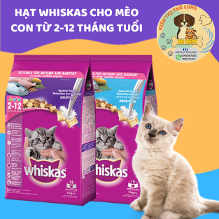 Hat thức ăn cho mèo con, hạt WHISKAS cho mèo con từ 2-12 tháng tuổi (gói 1,1kg)