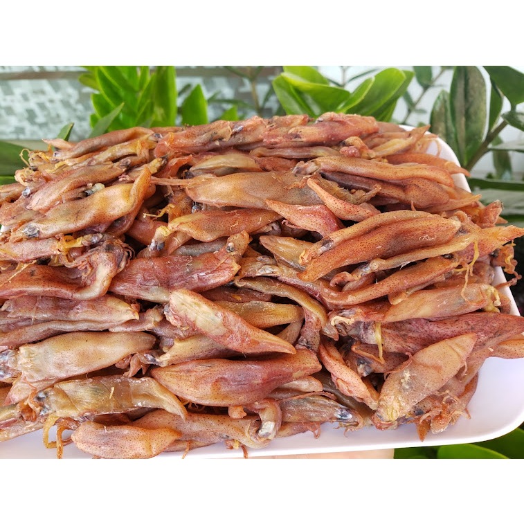 Mực muối lạt phơi ghe hàng dẻo khô ít muối Nha Trang gói 250 gram-Seavy