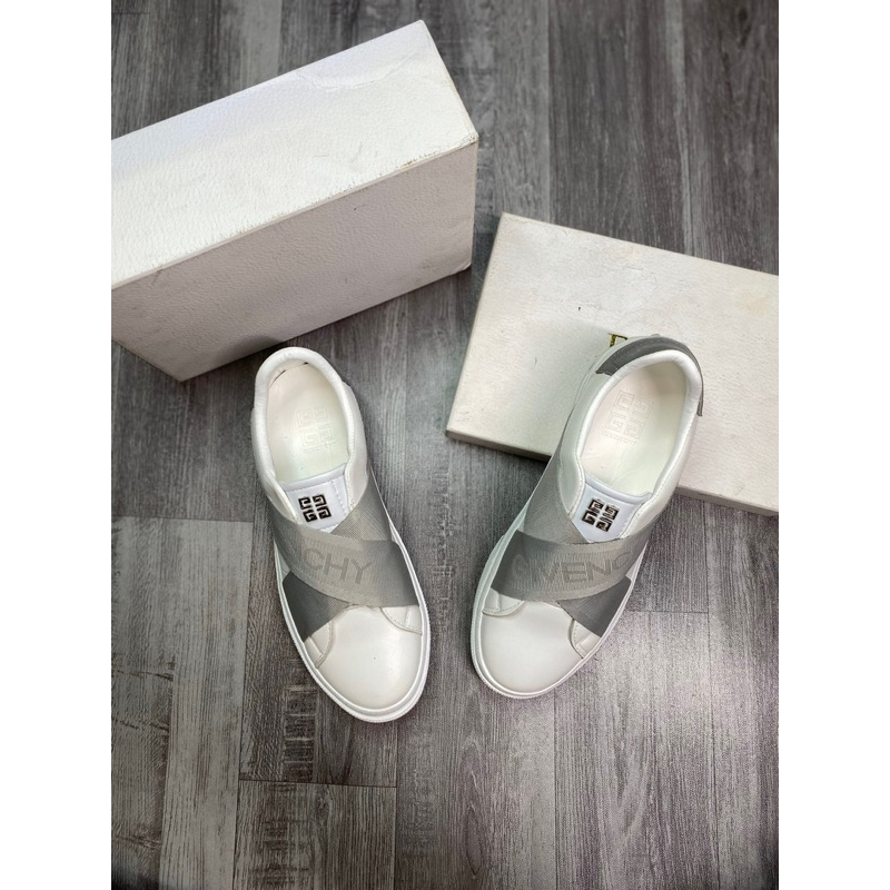 Giày slipon GVC chun chéo khắc laze , giày da lười dành cho nam