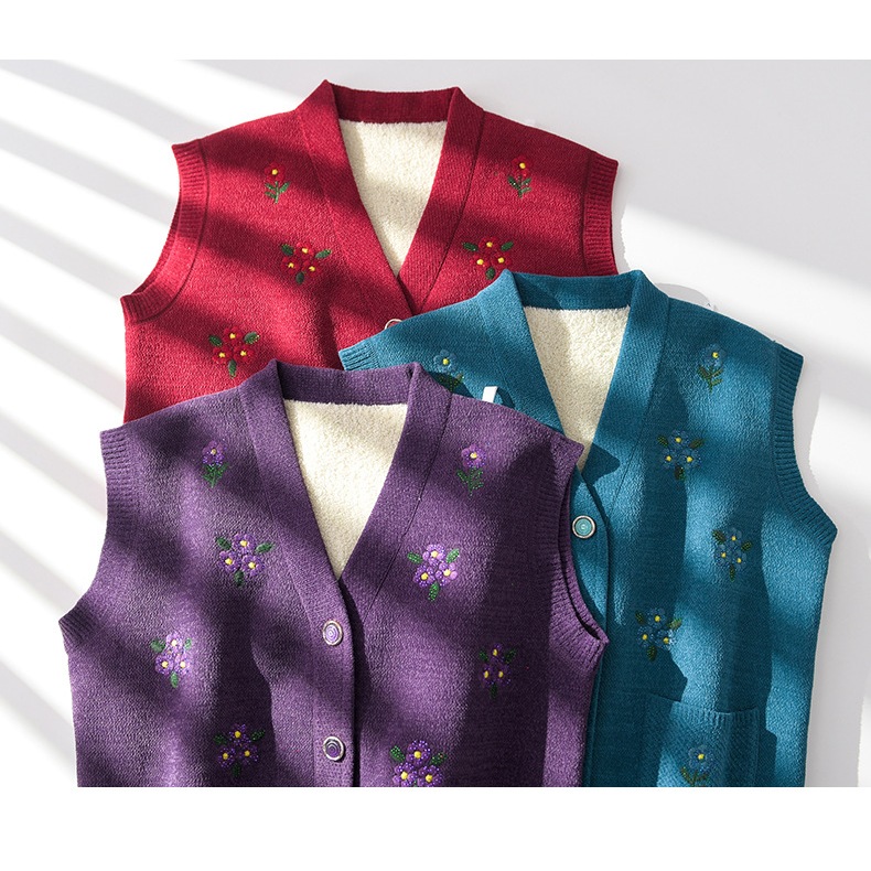 Áo Gile Len Lông Cừu Nhẹ Ấm Thu Đông 2024