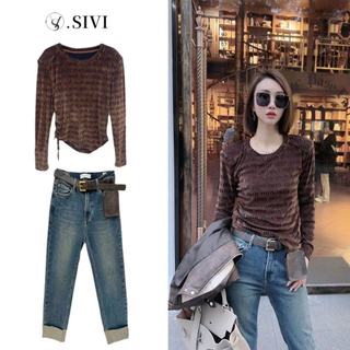 Áo thun croptop dây rút độn vai dây rút có cầu vai cổ tròn QCL1 Lucik Shop AT0088 AT0108