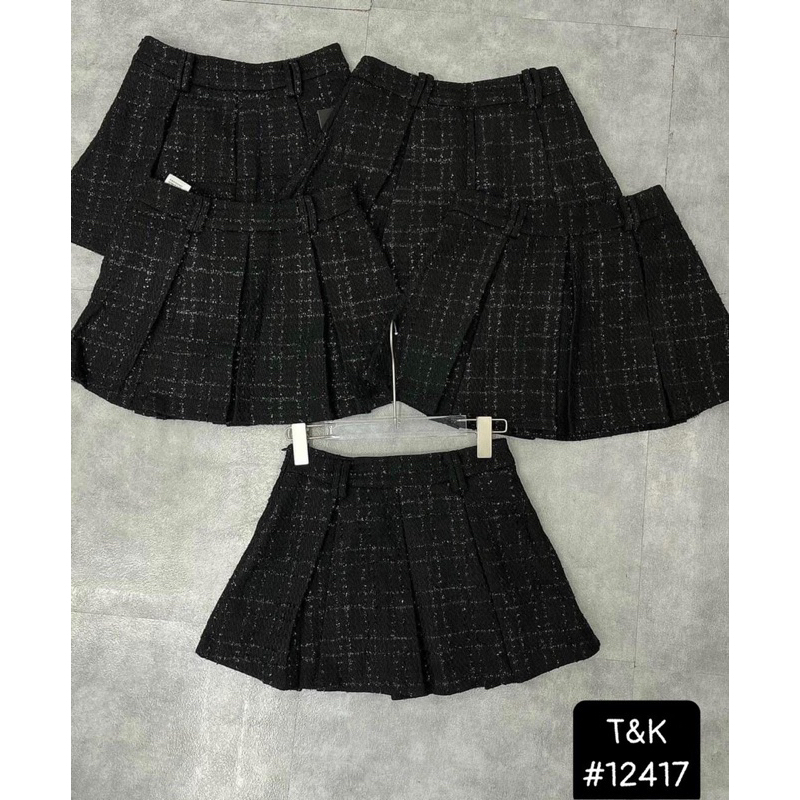 Chân váy dạ xoè xếp ly QCL1