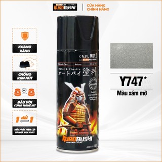 Sơn xịt Samurai Kurobushi - Màu XÁM MỜ Yamaha Y747 chuyên dùng cho xe máy