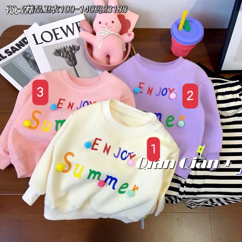 Áo nỉ qccc bé gái siêu xịn .