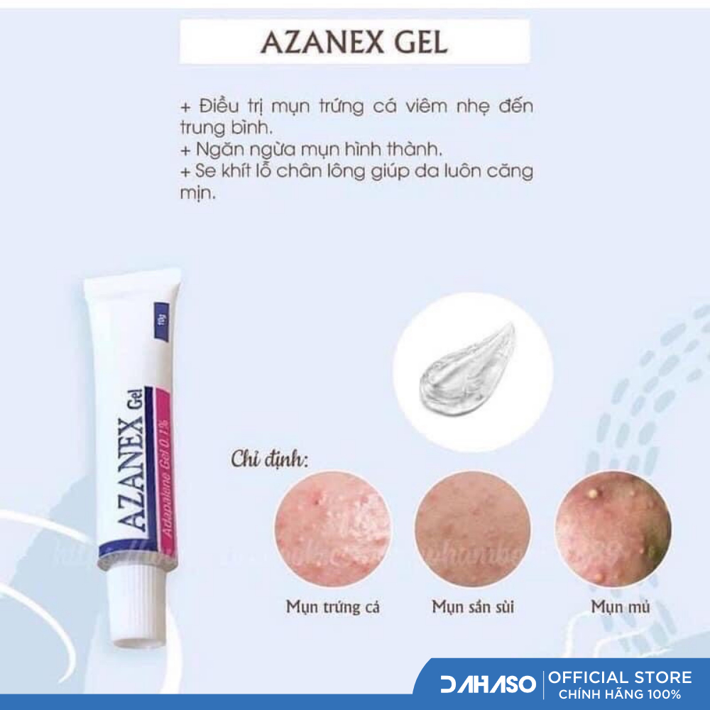 Azanex Gel bôi mụn ẩn 10g  - Dahaso Skin