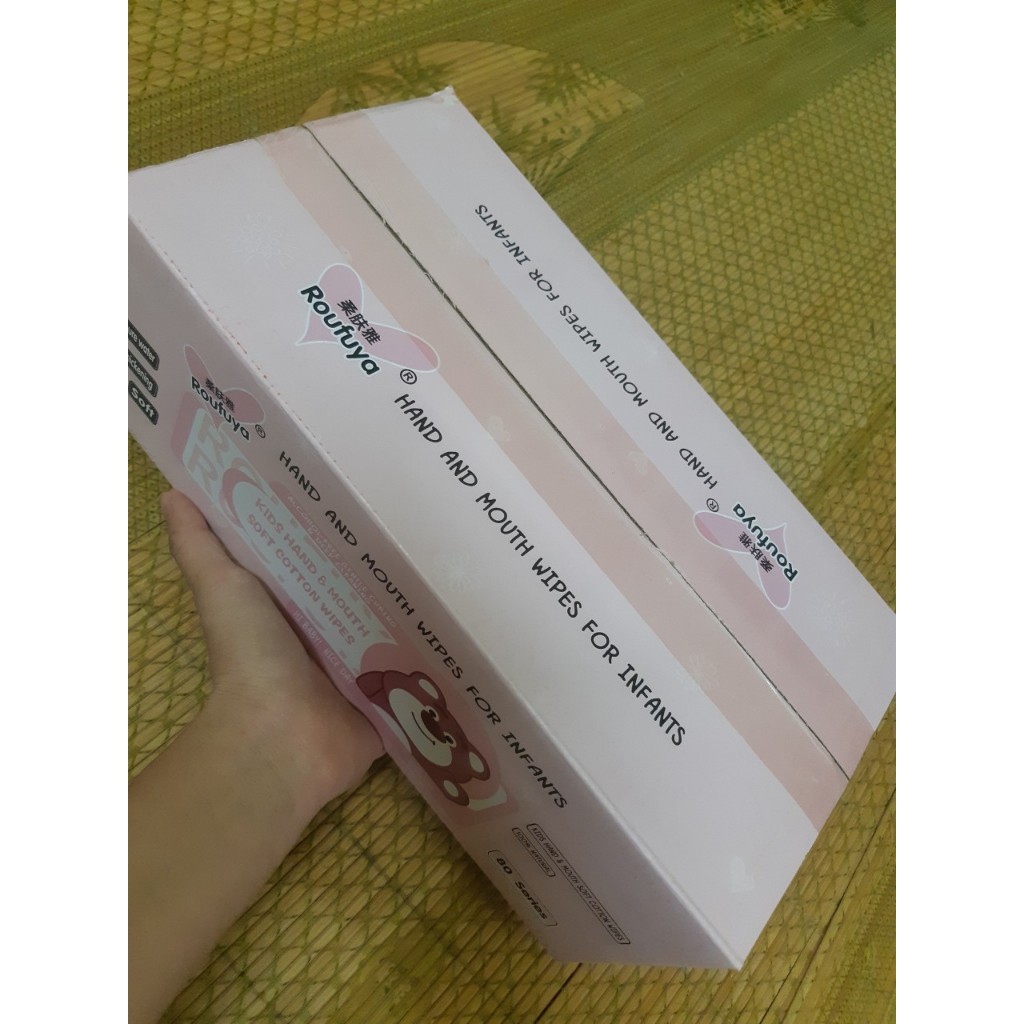 Sỉ 1 Thùng 10 Gói /800 Khăn Giấy Ướt Gấu Dâu Tây