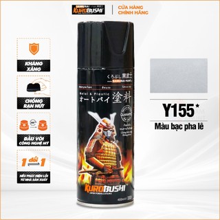 Sơn xịt samurai kurobushi - màu bạc pha lê y155 chuyên dùng cho xe máy