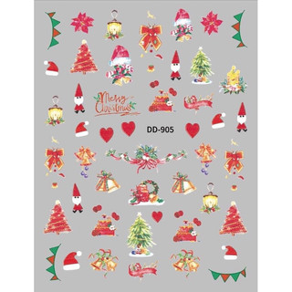 Sticker noel dán móng/ Sticker giáng sinh dán móng/ Tấm dán móng hình noel/ Tấm dán móng hình giáng sinh