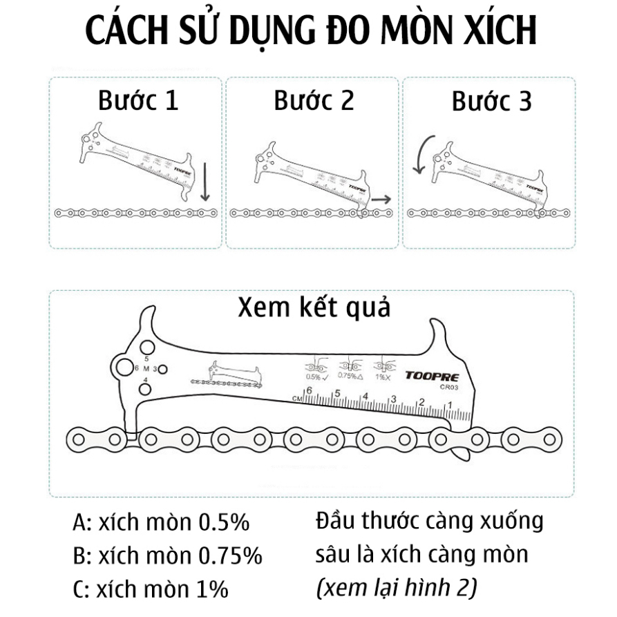 Bộ dụng cụ tháo xích xe đạp chuyên dụng Toopre| Kìm tháo xích xe đạp, đục tháo mắt xích xe đạp