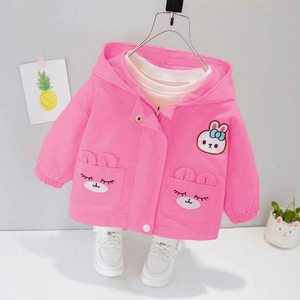 Áo khoác cho bé. áo khoác gió tai thỏ dễ thương cho bé từ 6 -22kg SIÊU HOT