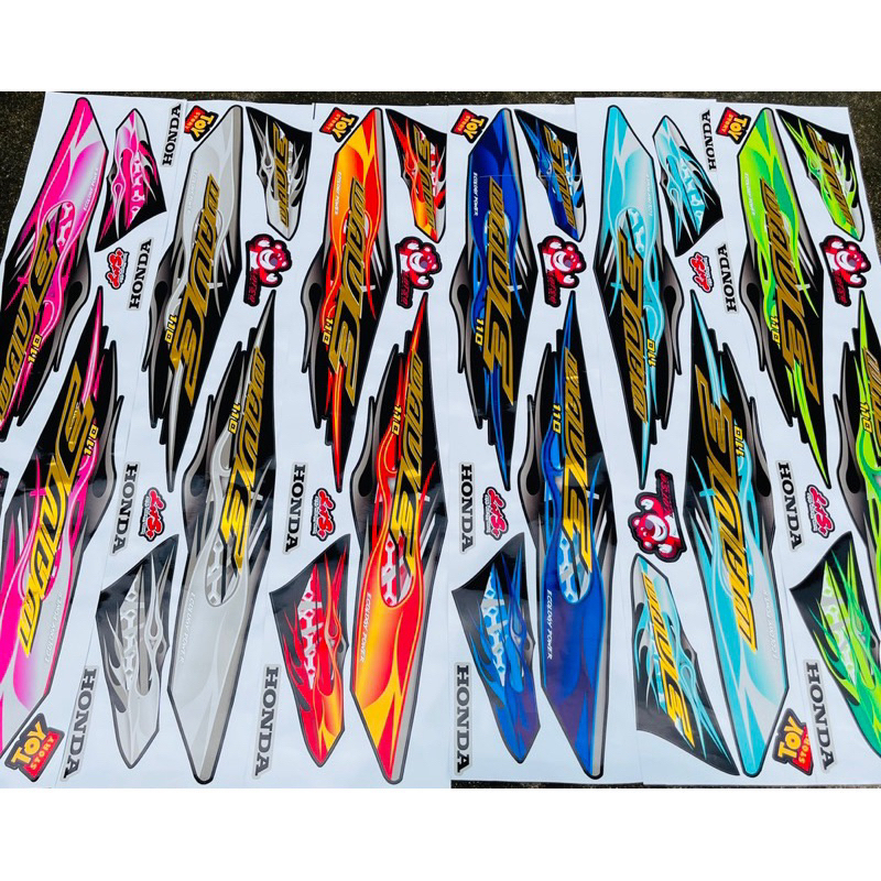 Team Xe Wave Tem Lửa Wave Mẫu Mới (Ghép Crom) Dán Wave 50/100/110