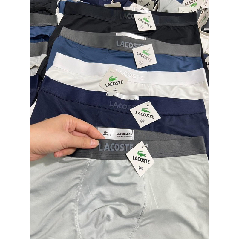 Hộp 5 quần sịp đùi nam cotton mềm, quần lót nam thoáng mát, thấm hút mồ hôi, logo nổi